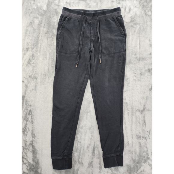 Calvin Klein Jeans Cotton Drawstring Jogger Pants Size S Black Pockets Workout - Picture 1 of 12